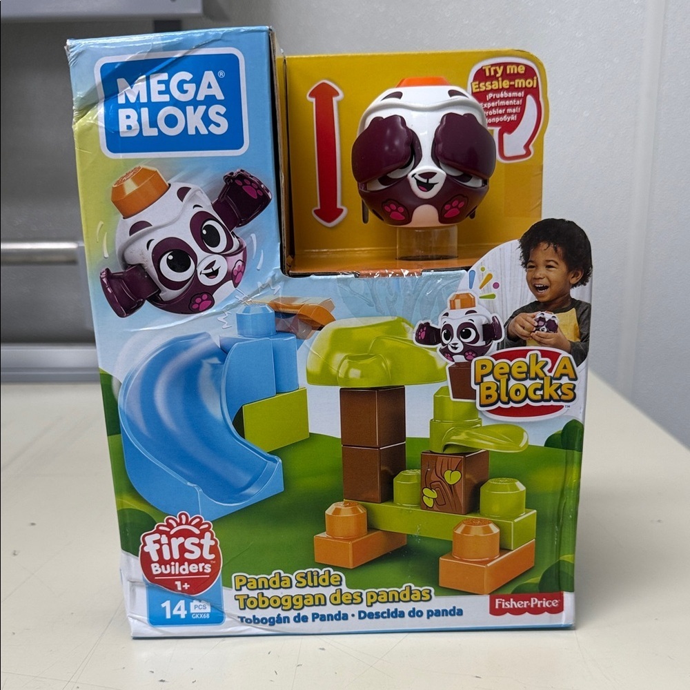 Mega‎ Bloks Peek A Blocks Panda Slide with Big Building Blocks